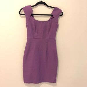 Purple dress with cap sleeves